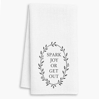 Funny Kitchen Dish Towels with Sayings, Cute Towels for Kitchen Decor, Fun House Warming Gifts for Men & Women, Unique Decorative for Home, 16 x 24 in