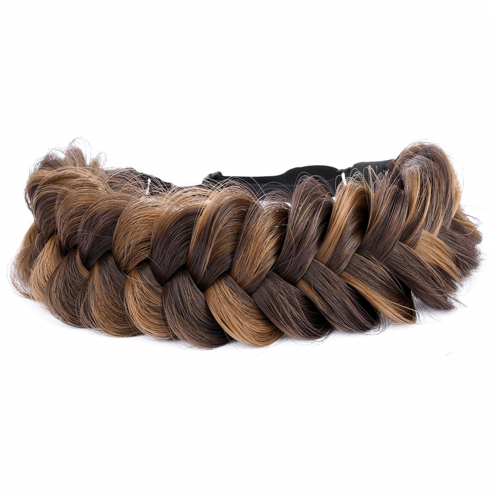 Synthetic Hair Braided Headband Women Girl Beauty Accessory Chocolate Toast Amazon.com : DIGUAN Synthetic Hair Braided Headband Wide  main image 3