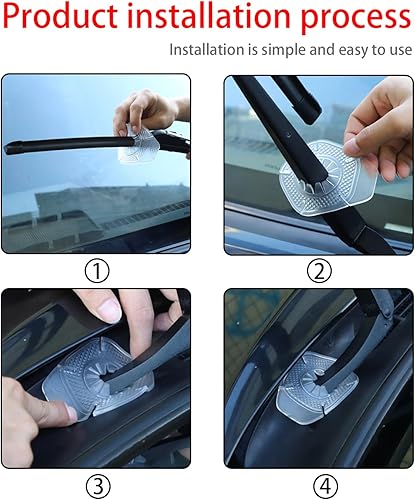 Miniatura 5 de 2 almohadillas de protección para el orificio del brazo del limpiaparabrisas de automóvil, protector de silicona para el orificio del brazo,