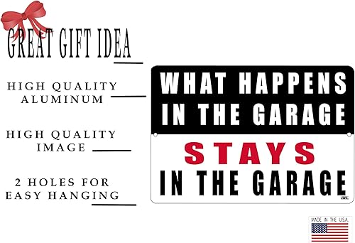 Miniatura 2 de Rogue River Tactical Divertido mecánico metal estaño signo decoración de pared hombre cueva bar lo que sucede en el garaje