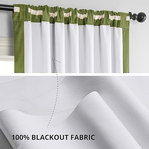 Miniatura 9 de HPD Half Price Drapes Cortinas Opacas Térmicas de Terciopelo Signature para Sala de Estar de 96 Pulgadas de Largo (1 Panel) con Bolsillo para Barra,