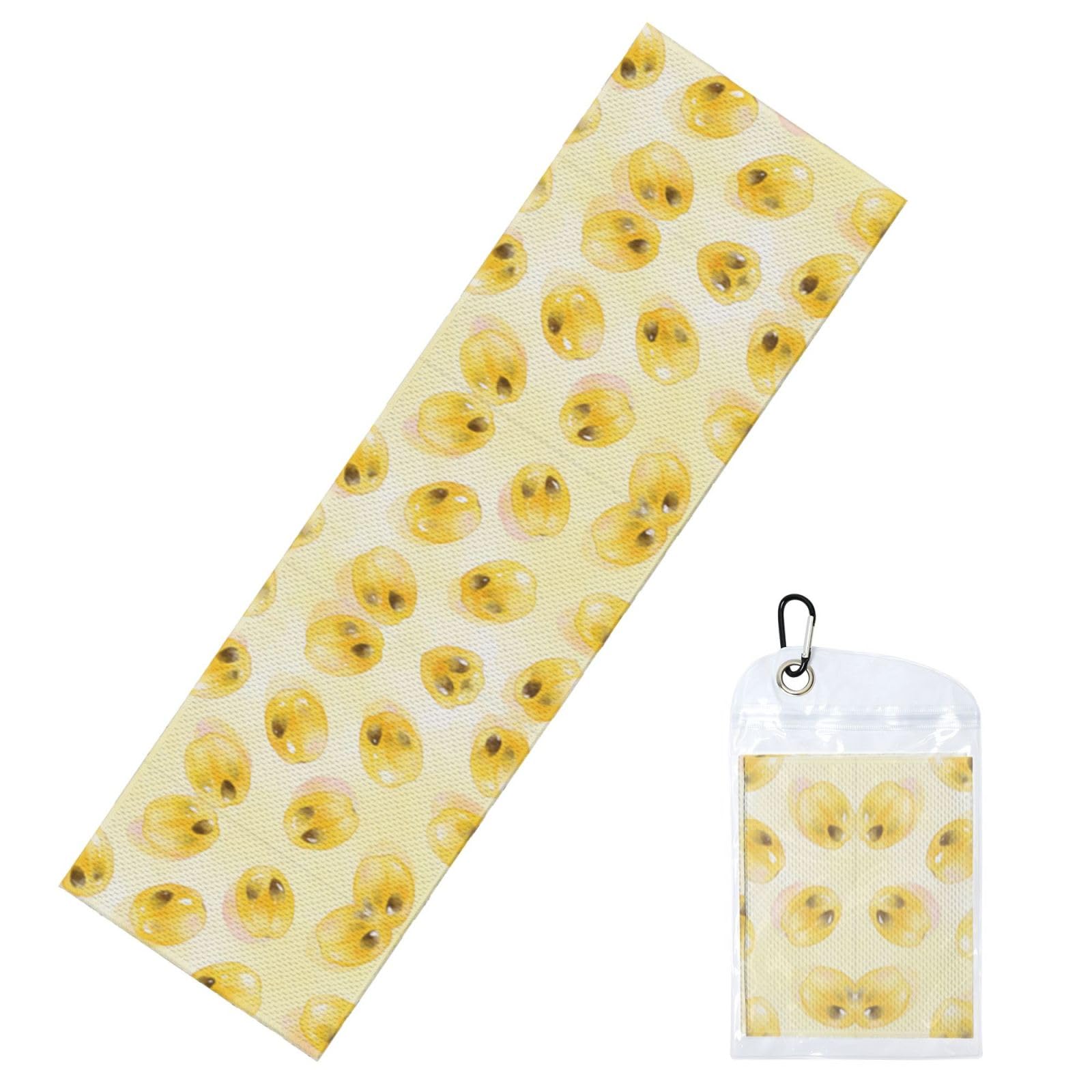 DUYIOKH Golden Passion Fruit Print Cooling Towel, Portable Towel for Gym Workout Golf Beach World Cup Sports Hot Weather