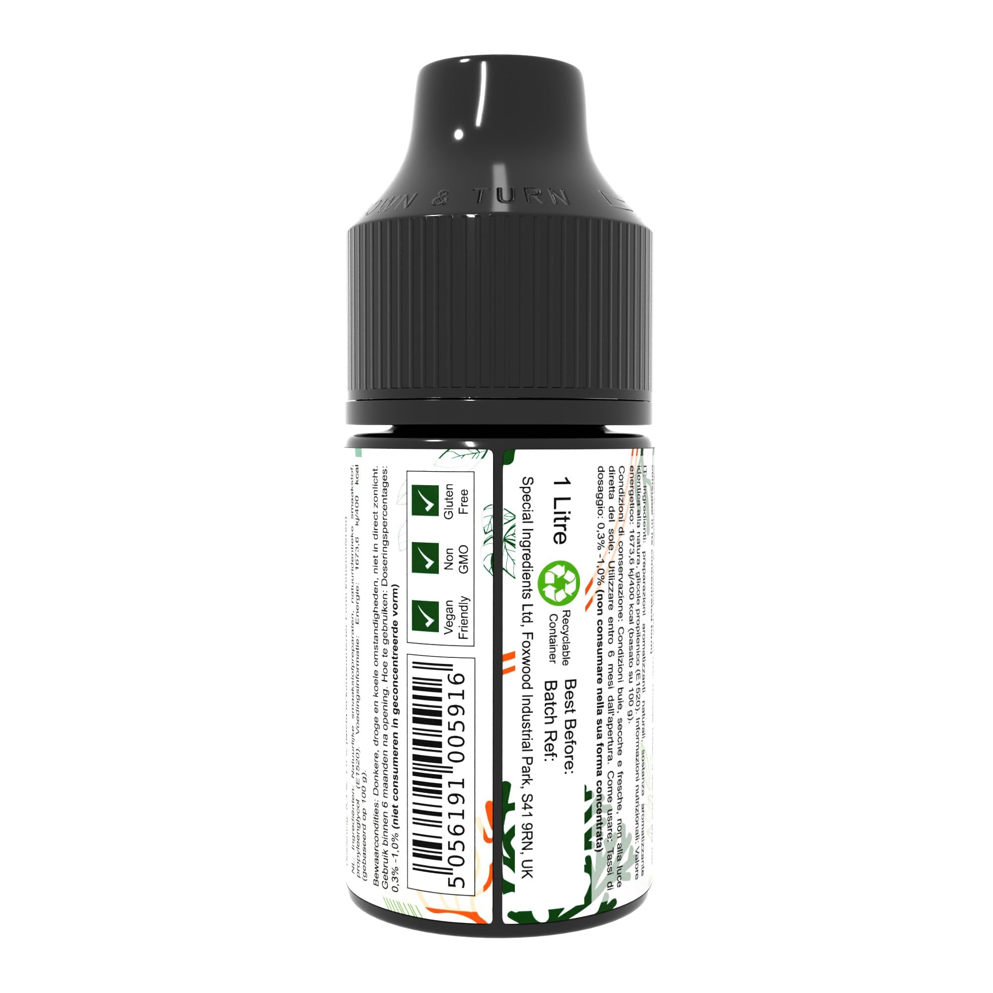 Special Ingredients Flavour Drops Raspberry, 1 L | Himbeere-Geschmackstropfen, Lebensmittelaroma, Vegane Geschmackstropfen, Für Backen, Speisen und Getränke, Zuckerfrei