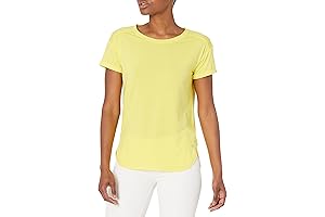 Women's Studio Relaxed Fit Lightweight Crewneck T-Shirt In Vibrant Yellow