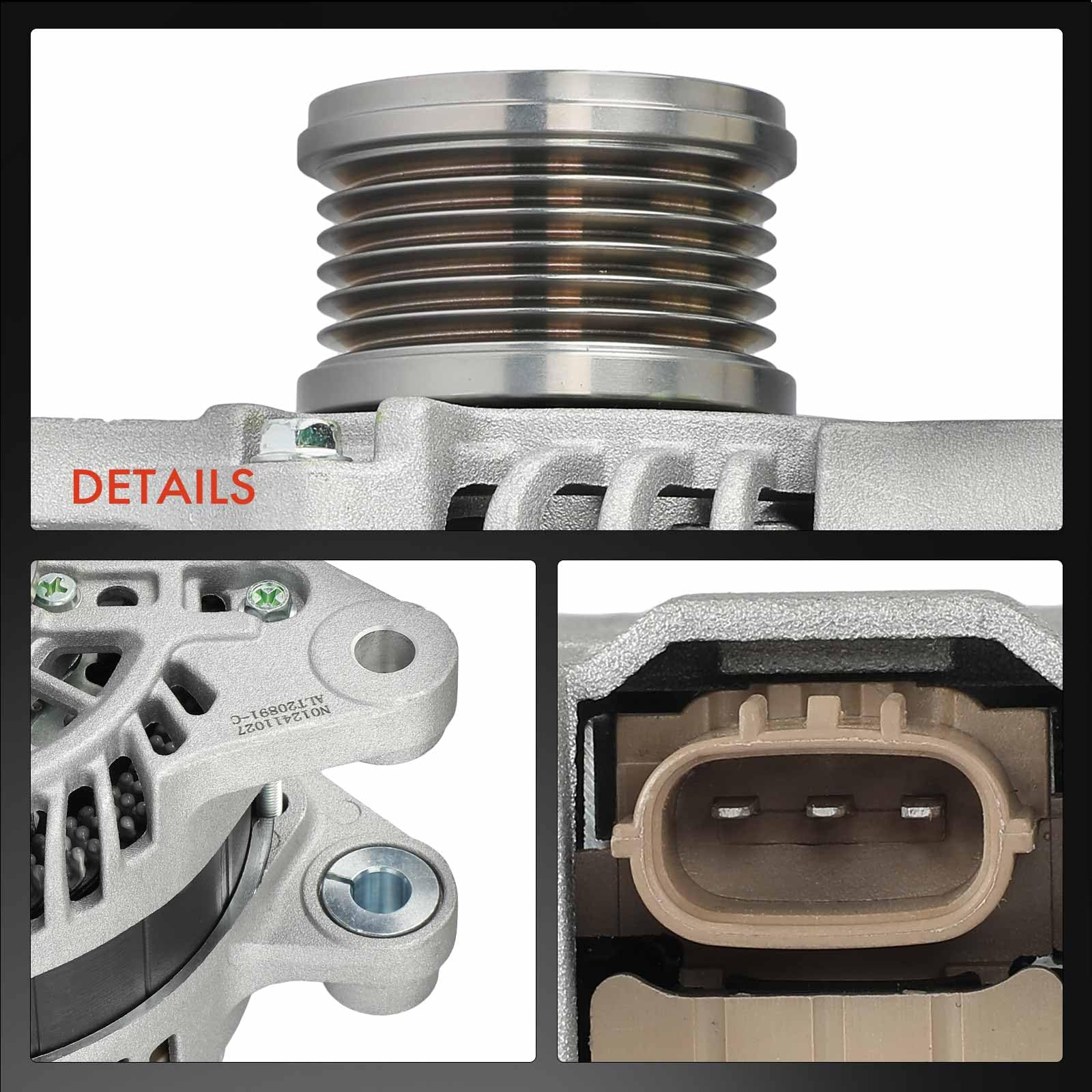 Frankberg Generador alternador de 12 V, 3 Polos, 150 A A002TX3081 | 12 voltios, 3 pines, 150A, A002TX3081; Compatible con: 3 Berlina BM BN, CX-5 Van KE, CX-5 GH KE, 3 BM BN