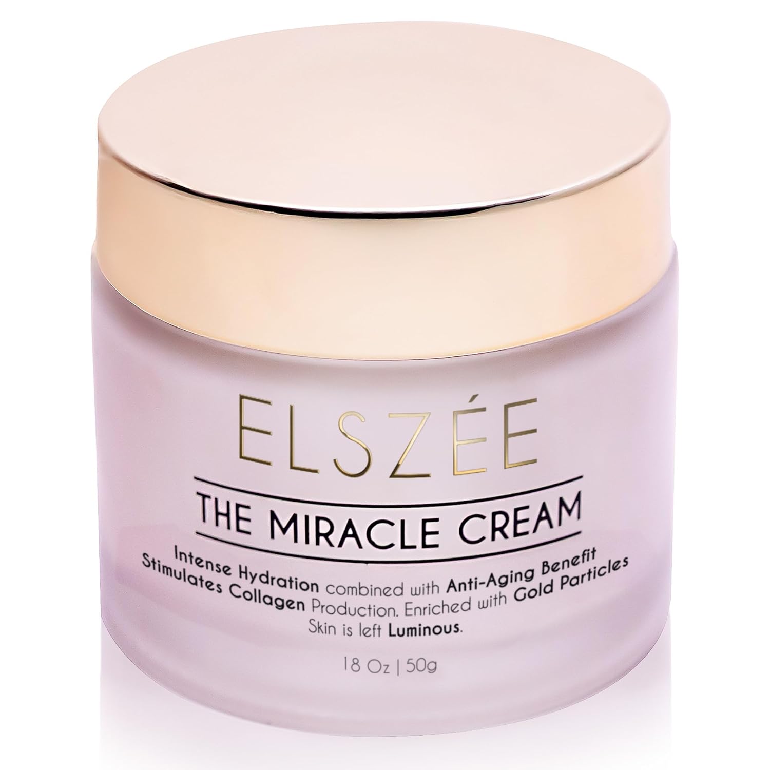 ELSZÉE The Miracle Cream – Anti-Aging Face & Neck Cream with Gold Particles | Intense Hydration & Wrinkle Repair | Plumping & Smoothing Formula for Luminous Skin | Luxury Skincare | 1.7 oz