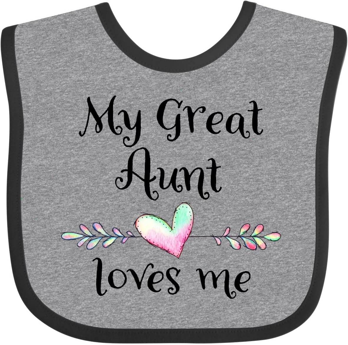 inktastic My Great Aunt Loves Me- Heart Baby Bib