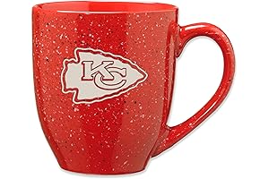 Rico Industries NFL Football Laser Engraved Chiefs Coffee Mug