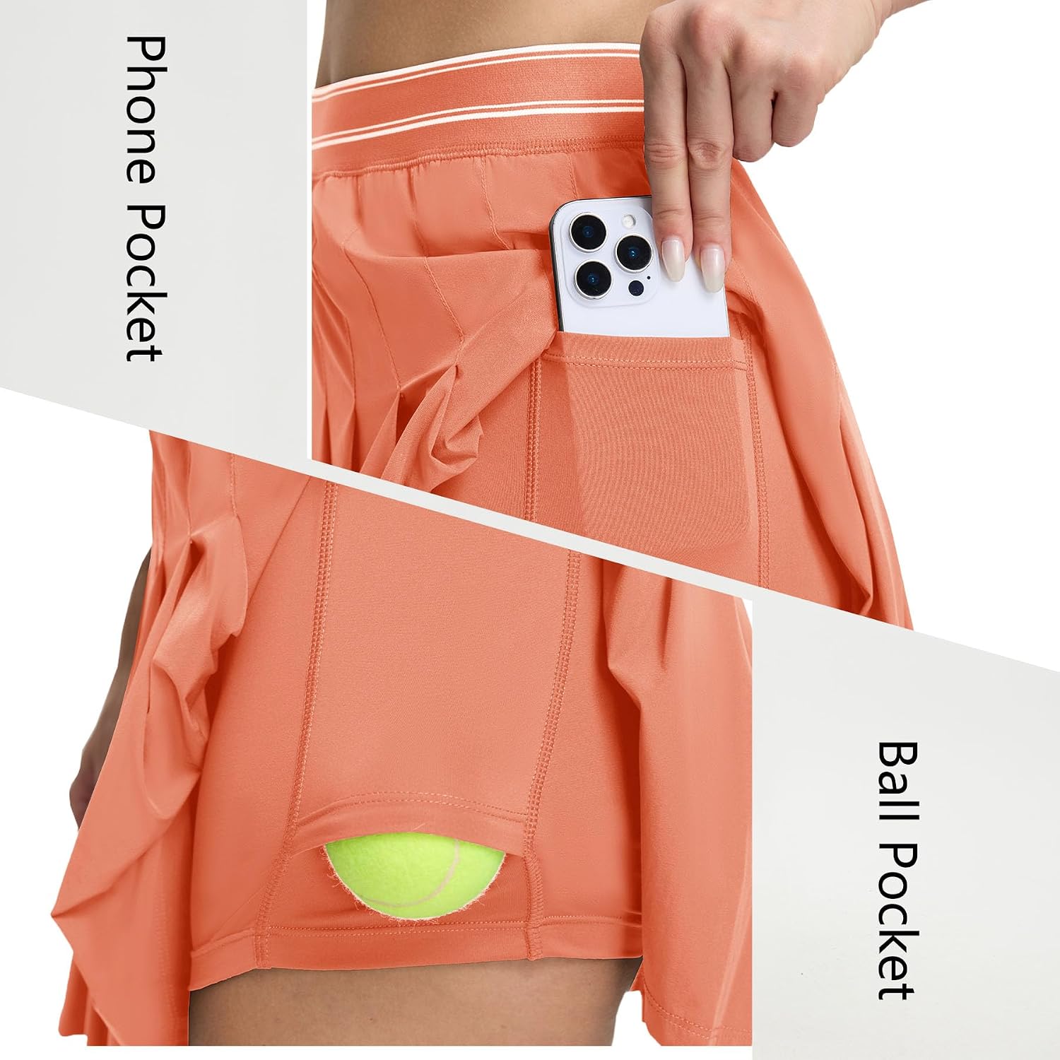M MAELREG Golf Skirts for Women High Waisted Quick Dry Moisture-Wicking Pleated Athletic Tennis Skirts with Pockets Workout