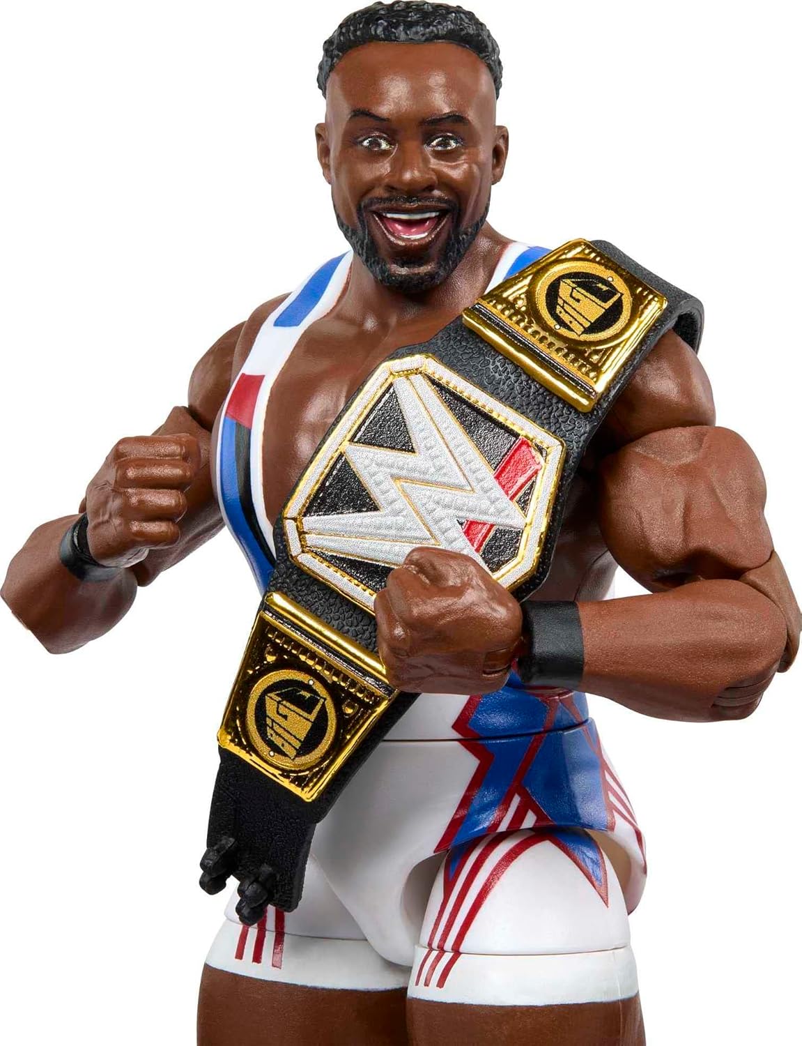 Mattel WWE Elite Collection Action Figure & Accessories, Series #98 Big E 6-inch Collectible with 25 Articulation Points & Swappable Hands