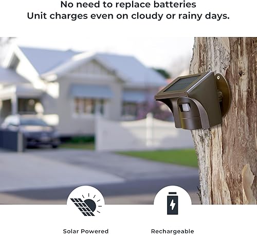Miniatura 2 de eMACROS Alarma solar inalámbrica para entrada sensor de movimiento de largo alcance de 12 milla para entradas largas, hogares y grandes propiedades,