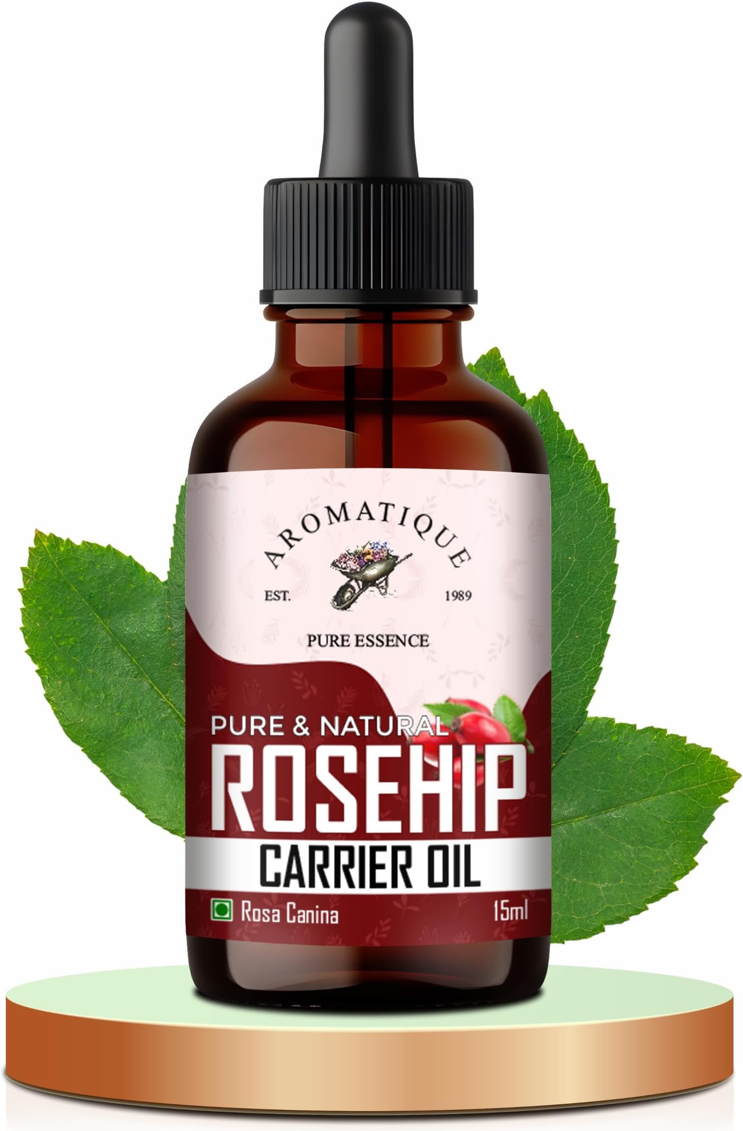 Aromatique Rosehip Oil For Face,Rosehip Seed Oil - Natural Moisturizer For Radiant Skin, Face & Hair Nourishment 15ml