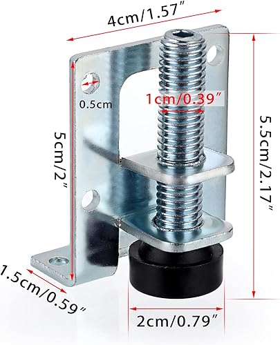 Miniatura 3 de OwnMy Paquete de 4 patas niveladoras de muebles ajustables resistentes en forma de L, soportes de montaje de muebles, patas de mesa de carga de