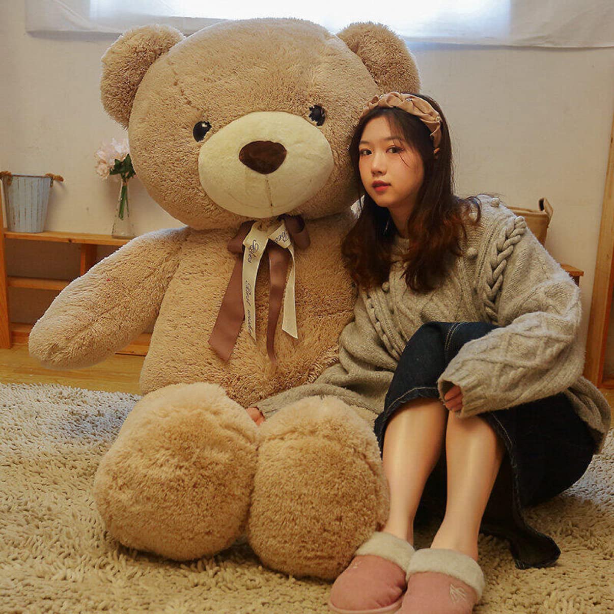 Amazon.co.jp: M．ASSOLATO くま テディベア 140cm 