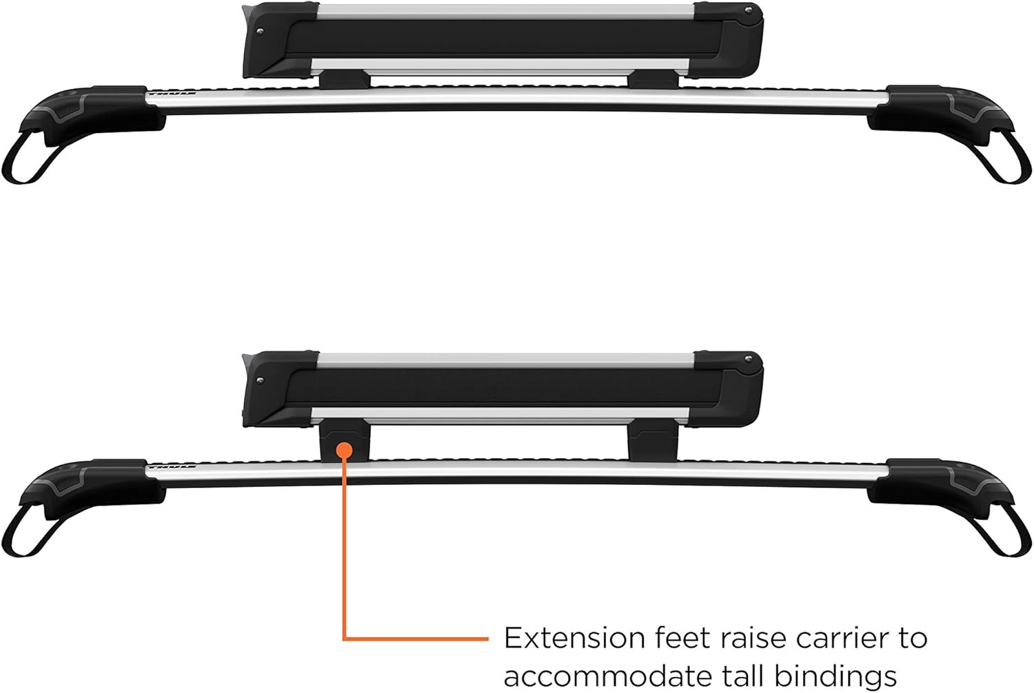 Thule SnowPack Ski/Snowboard Rack, Medium (4 Pr/2 Boards), Silver : Sports & Outdoors
