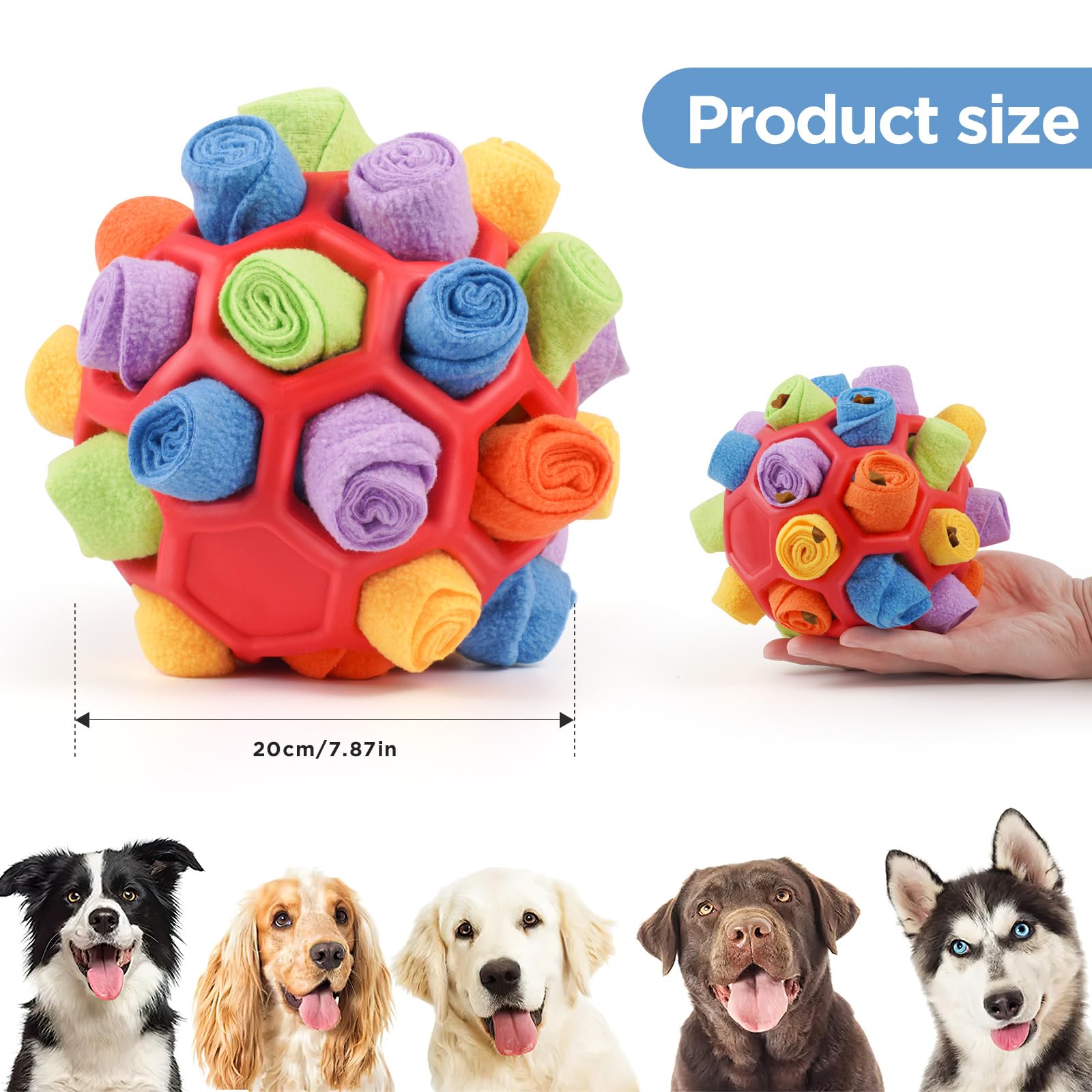 Nokwocy Palla Intelligente Per Cani - Giocattolo Interattivo Con Dispensa Cibo | Anti Noia | Tutte Le Taglie