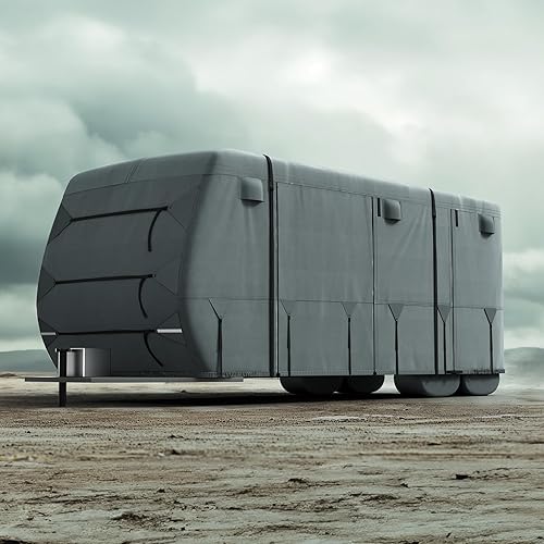 King Bird, panel superior extragrueso cubierta de 4 capas y 4 fundas para las llantas, cobierta de viaje para caravana de lujo, se adapta a cubierta