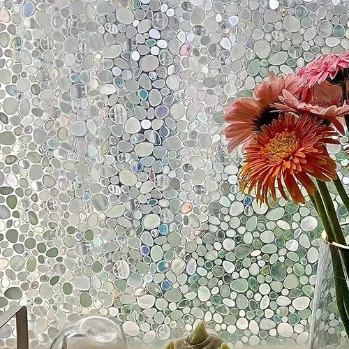 Miniatura 7 de Película decorativa de privacidad para ventana, no adhesiva, reutilizable, control de calor, bloqueo de luz UV, revestimiento de vinilo para