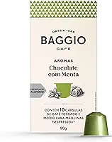 Baggio Café Cápsulas De Café Aroma Chocolate C/Menta Compatível Com Nespresso Contém 10 Cápsulas