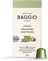 Baggio Café Cápsulas De Café Aroma Chocolate C/Menta Compatível Com Nespresso Contém 10 Cápsulas