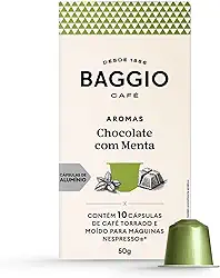 Baggio Café Cápsulas De Café Aroma Chocolate C/Menta Compatível Com Nespresso Contém 10 Cápsulas