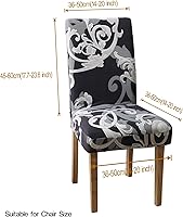 Vista 2 de Fundas elásticas para sillas de comedor, extraíbles y lavables, protector de asiento funda para silla Parson para comedor, fiesta, banquete, hotel