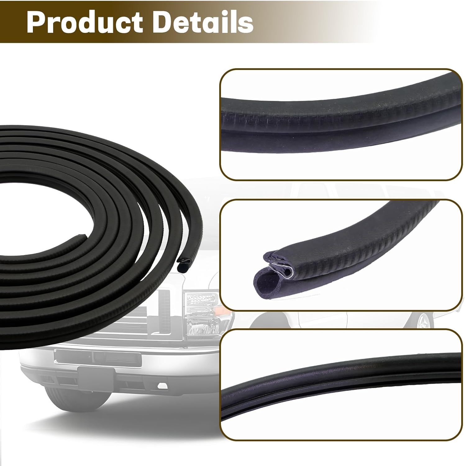 Rear Rubber Cargo Door Tailgate Seal Weatherstrip Fit for Transit Cargo and Passenger Vans 150 250 350 Transit Cargo and Passenger Vans 150 250 350 Replaces 1935099 2011015