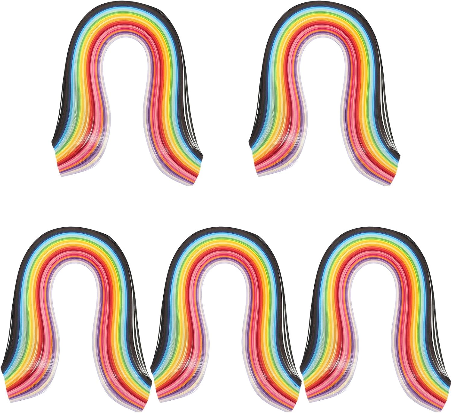 Toddmomy 1300Pcs Paper Quilling Strip: 26 Vibrant Colored Origami Paper for Handmade Crafts, Card Making, 3mm/0.12" Width, 15.4" Length