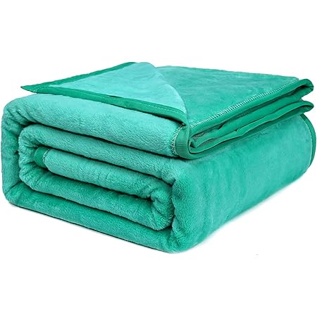 Coperta Pile EMEMA 170x210cm - Morbida, Vellutata, Per Divano E Letto, Verde Chiaro, Lavabile In Lavatrice - Foto 8