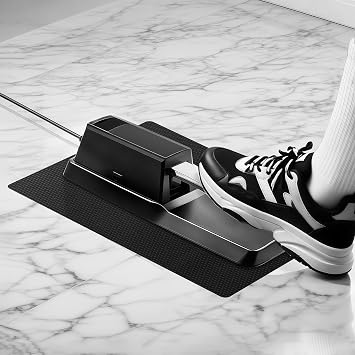 Non-Slip Piano Sustain Pedal Mat, Foot Pedal Support Pad for Digital Keyboard/Electric Piano, Protects Hardwood Floors & Carpets Anti-Slip Rubber Base for Enhanced Stability Black, 7.5" x 10" 1 PC