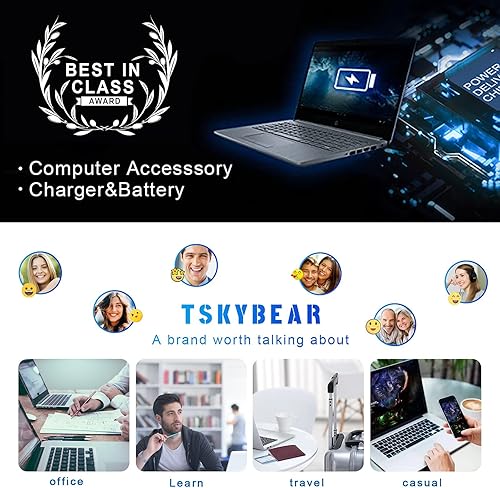 Miniatura 6 de Cargador para portátil de 65 W compatible con HP EliteBook 840 G3 G4 G5 G6 G7 850 G3 820 725 745 755 X360 HP Probook Charger 640 G5 650 G2 430 440