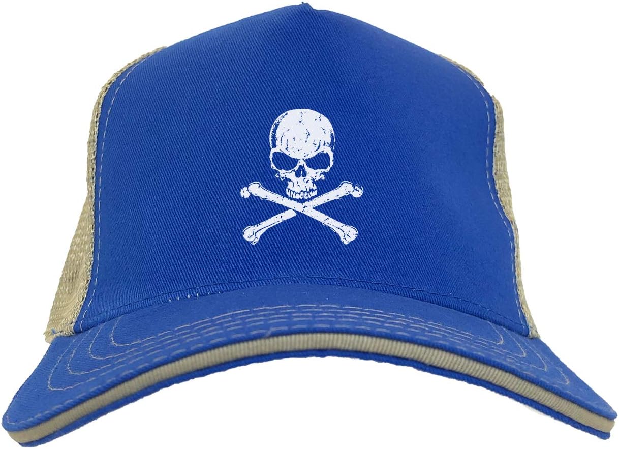Tcombo Skull and Crossbones - Pirate Dead Twill Soft Mesh Trucker Hat