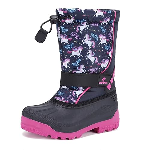 CIOR Kids Snow Boots for Boys Girls Toddler Winter Outdoor Boots Waterproof with Fur Lined(Toddler/Little Kids/Big Kid)