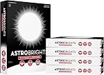Astrobrights® Printer & Copy Paper, 8.5" x 11", 28lb/105gsm, 97 Brightness, White, 5 reams of 300 Sheets per Ream, 1,500 Sheets per Carton (91738-01)
