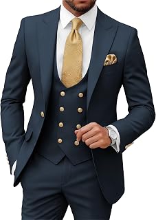 3 Piece Men's Suits Slim Fit Suits for Men Wedding Prom Tuxedo Suits Formal Business