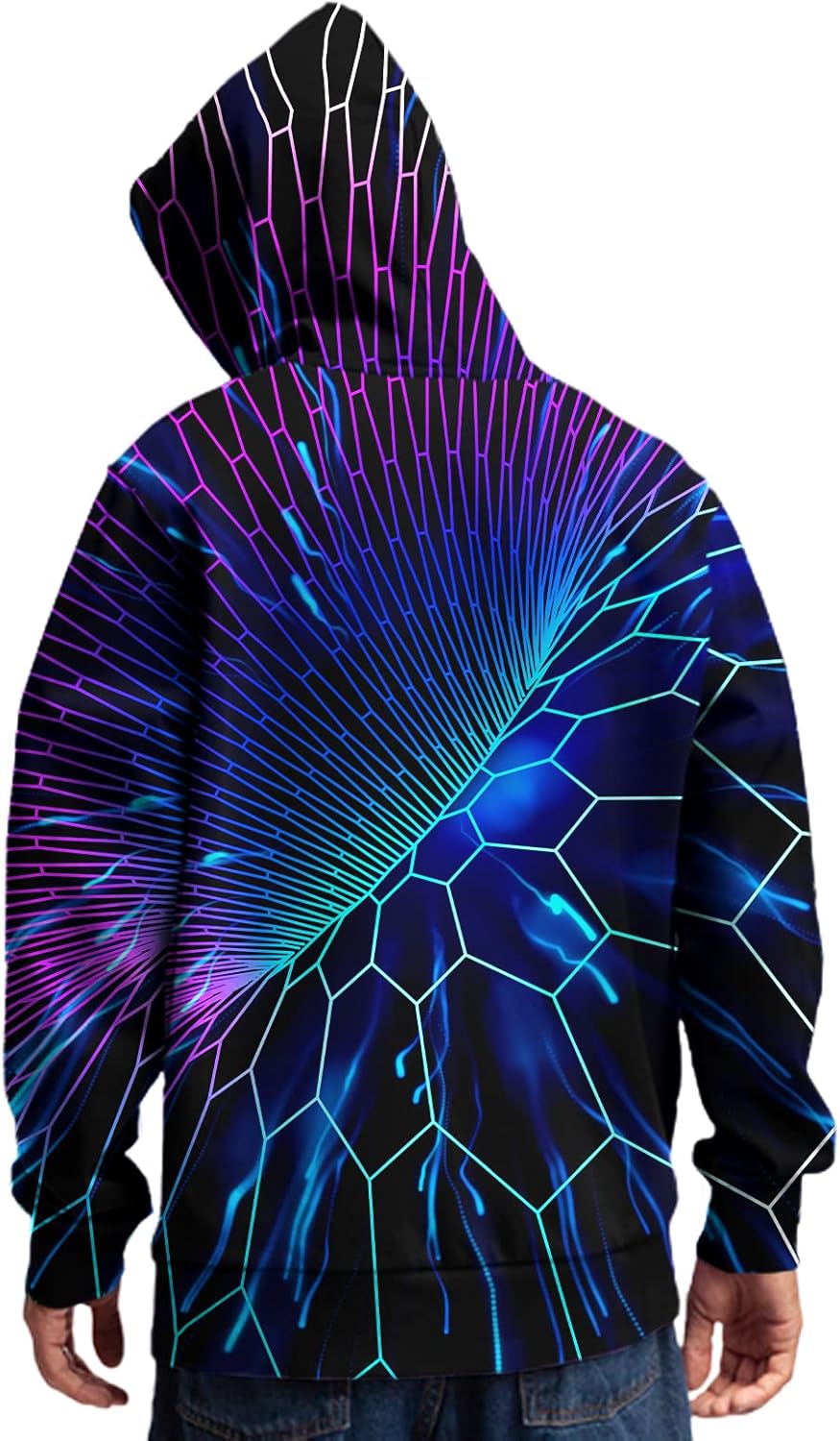 Unisex Novelty 3D Printed Hoodies Long Sleeve Sweatshirts for Men Women with Big Pockets - Image 5