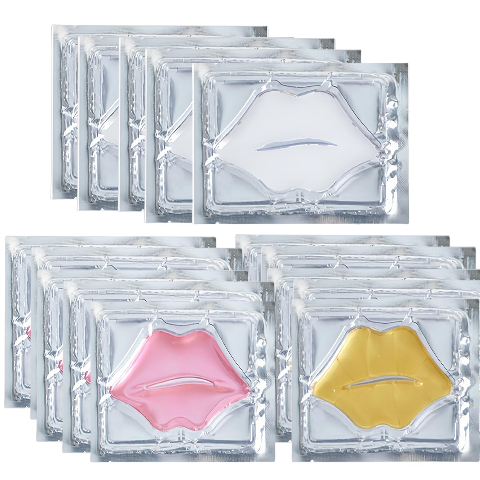 Lip Mask 15PCS Collagen Crystal Lip Mask Set, Deeply Hydrating, Nourishing & Anti-Wrinkle Treatment