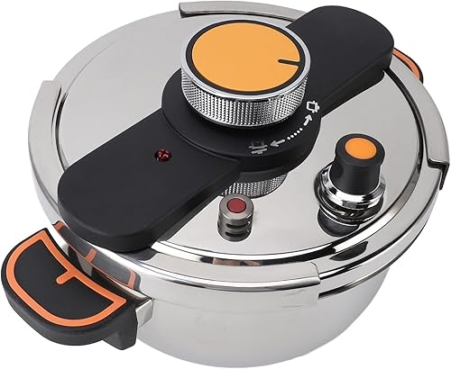 Miniatura 9 de JTLB Olla a presión profesional de acero inoxidable con calefacción uniforme eficiente y de gran capacidad, olla para conservas de cocina casera (5L)