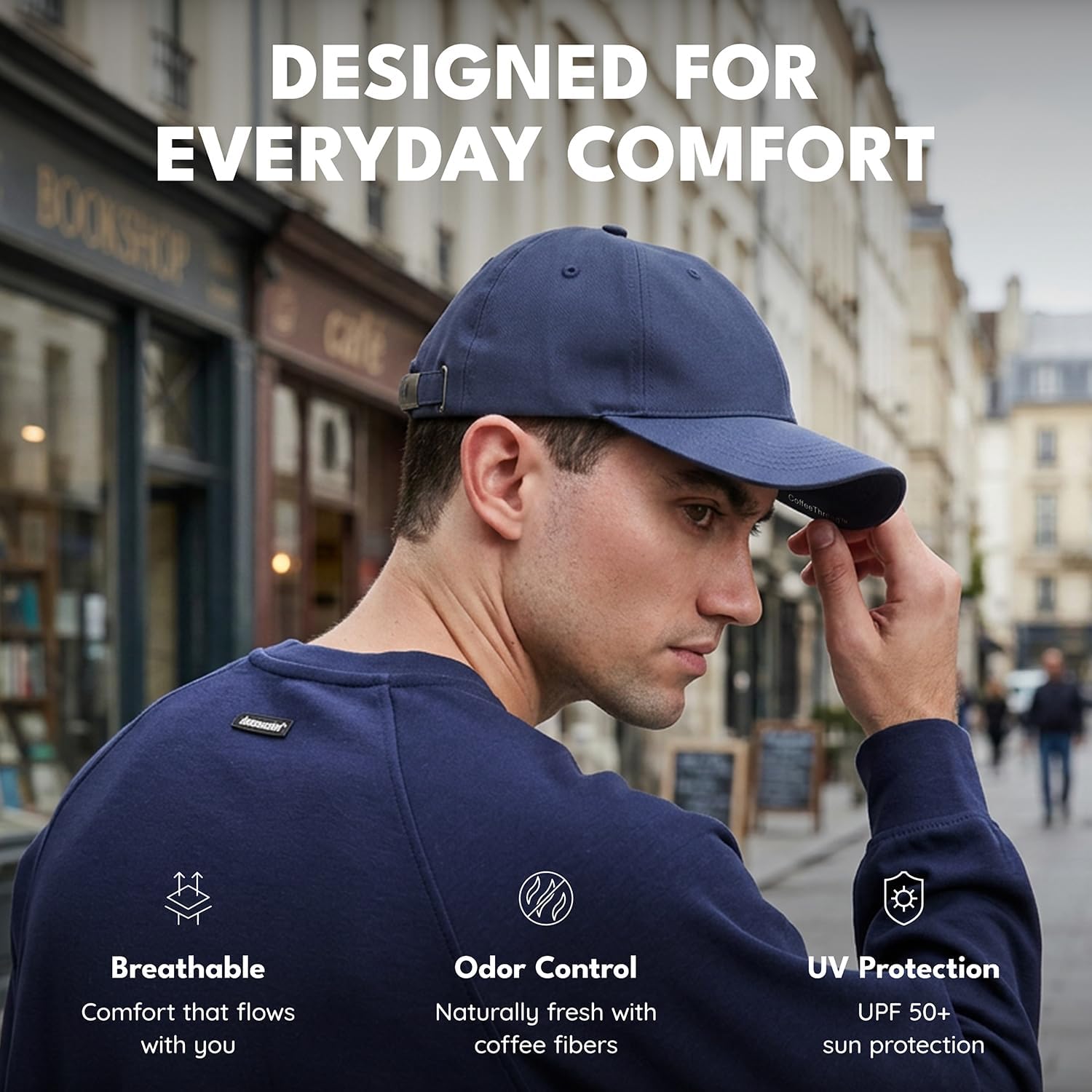 Elemental CoffeeThread Series Brewer Dad Hat, UPF 50+ Sun Protection Cap image 3
