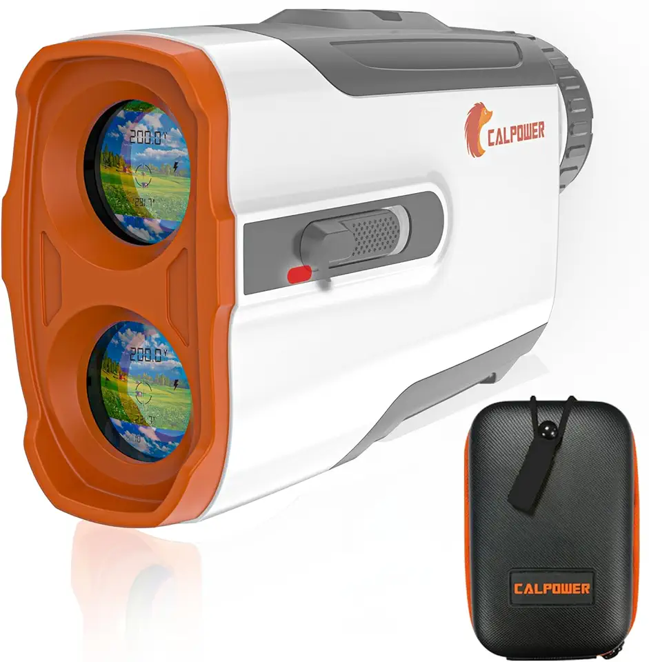 Golf Rangefinder with Slope, 7X Magnification Lens 875 Yards Waterproof Golf Laser Rangefinder with Case & Belt Clip, Flag Lock Vibration, USB C Rechargeable, ± 0.3 Yard Accuracy, Fast Focus