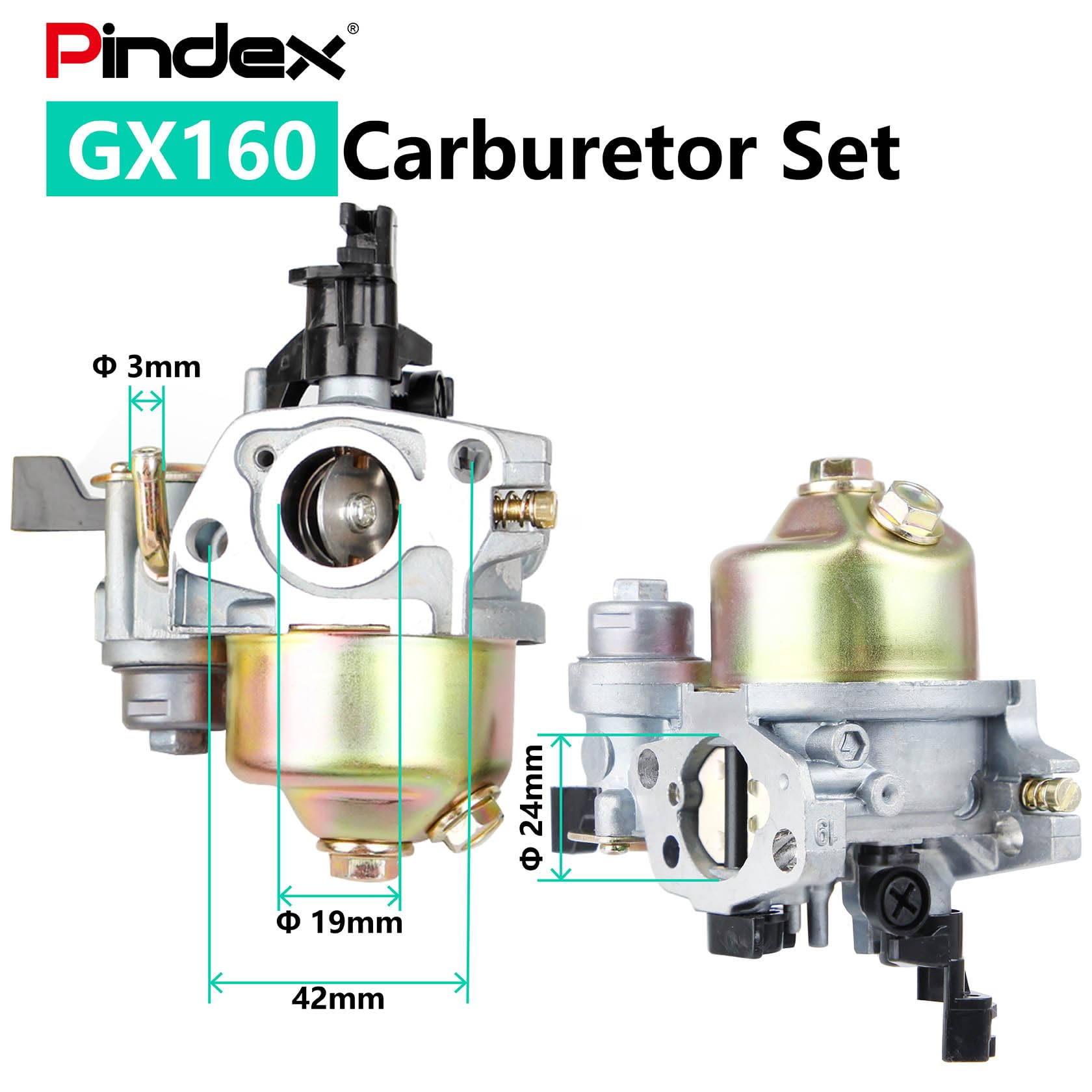 Kit Carburateur + Jets De Rechange Pour Moteur Honda GX140 GX160 GX200 6.5HP - Neuf