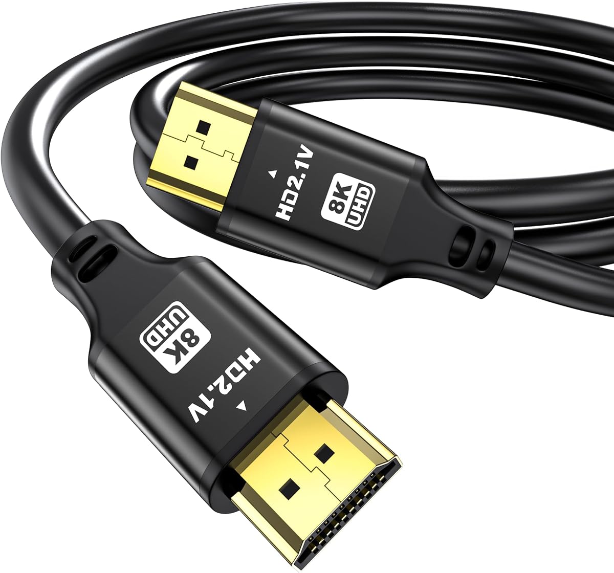 Cable HDMI de 15 PIES de largo, 8K@60Hz, 4K@120Hz, cable HDMI 2.1 de ultra alta velocidad de 48 Gbps con conectores chapados en oro, carcasa de aluminio, para streaming y juegos, TV de pared, proyector, sistema de sonido