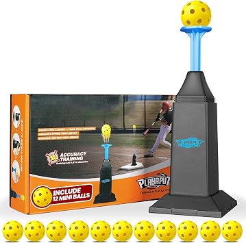 Portable Hitting Tee for Baseball & Softball, Adjustable Height Up to 40 Inches Baseball Pitching Machines with 12 Balls for Swing Practice Without a Pitcher Hitting, Batting Tee Training Equipment