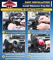 Vista 3 de Eliminador de motor de arrastre para tuerca de aluminio ajuste personalizado para modelos MinnKota de 80, 101 y 112 libras (GFEL-MK-BK-DP) - Rojo