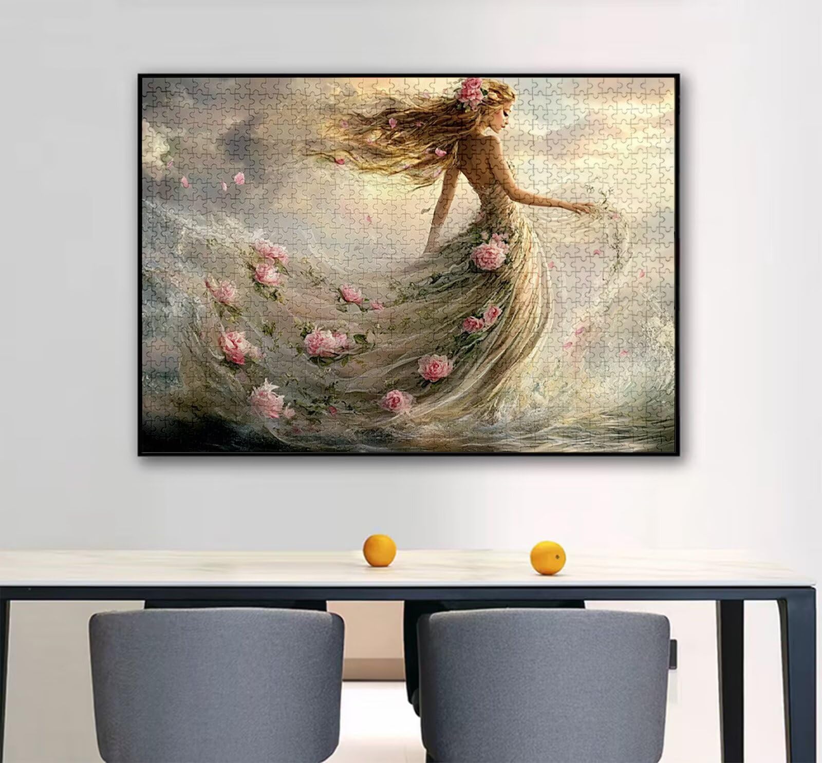 Damskie Puzzle 1000 sztuk Dorosłych, Puzzle Kwiaty Wzór Projekt, Jigsaw Dorosły, 5D DIY Rzemiosło Rodzina Zajęcia z Pakowaniem Pudełka, Dekoracja ścienna do domu, Prezent Kobiety, 75 x 50 cm, Model418