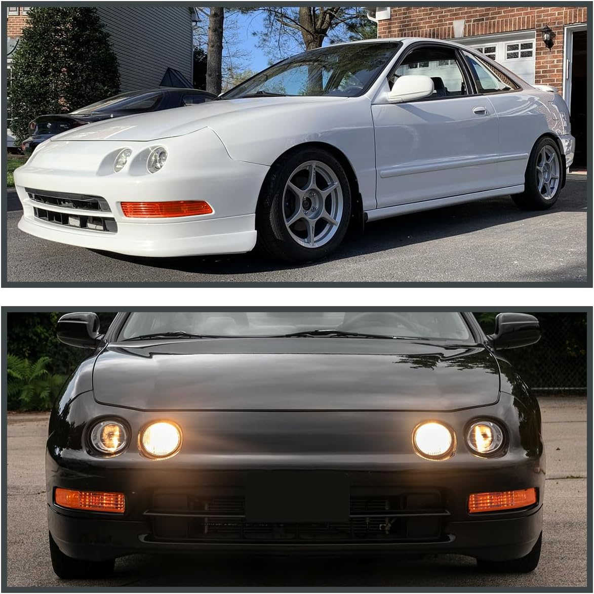 SPEC-D TUNING Amber Lens Bumper Lights Compatible with 1994-1997 Acura Integra L+R Pair Assembly