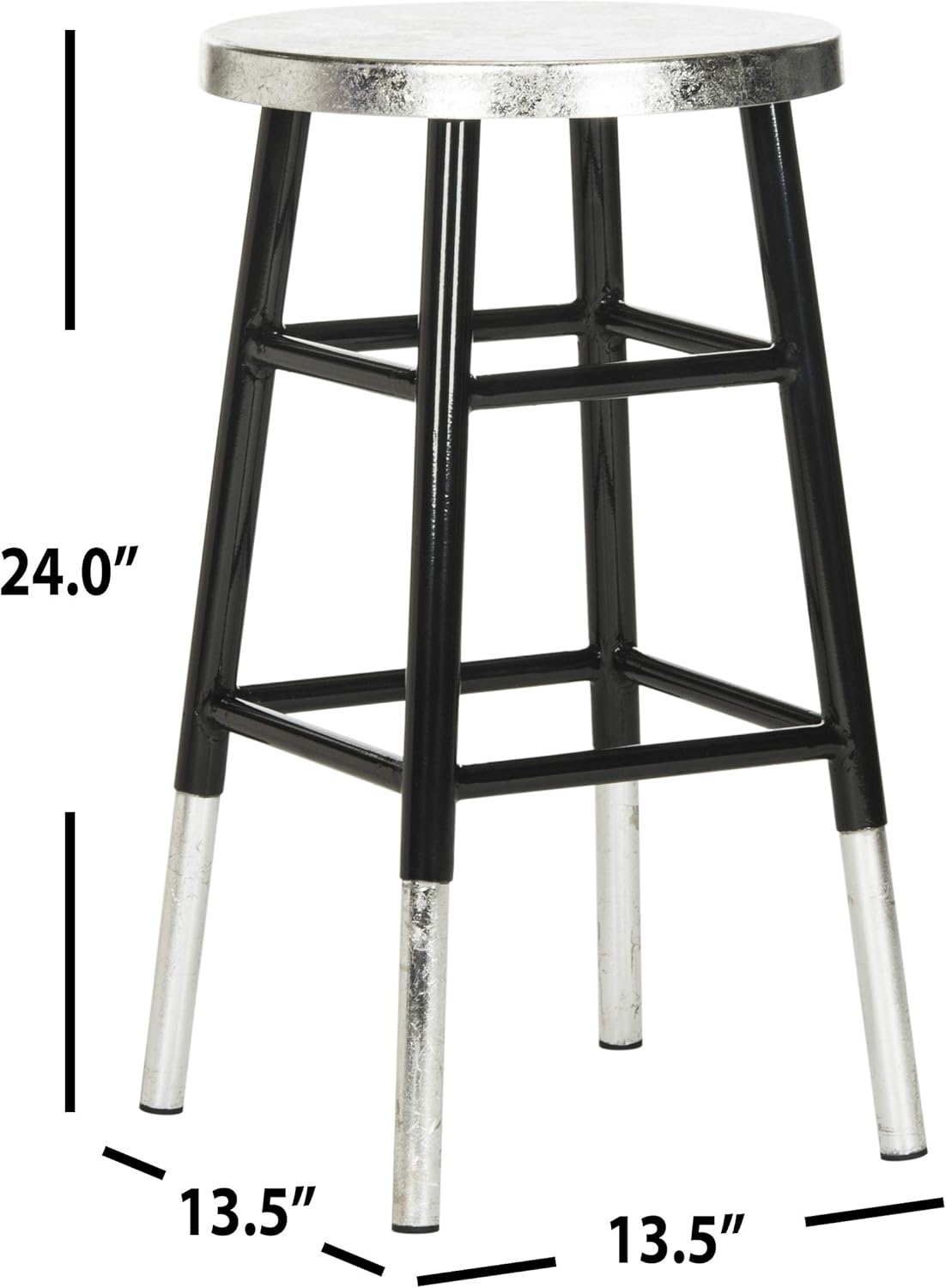 Safavieh Kenzie Counter Stool, Black/Silver