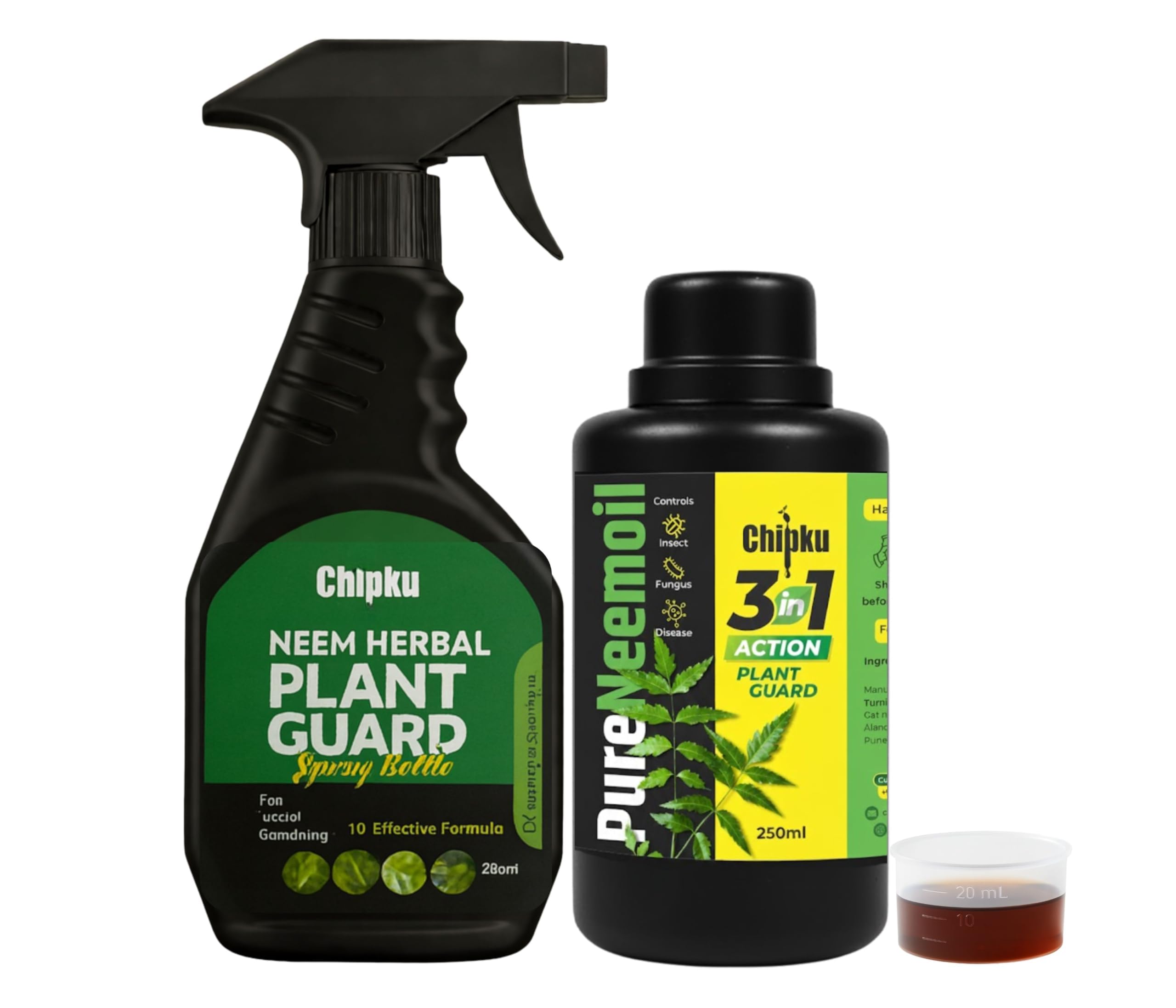 Chipku Pure Cold Pressed Water Soluble Neem Oil 250ml With Free Empty Spray Bottle Concentrate For Plants & Garden For Indoor And Outdoor Removes Aphids Fungus Mildew For Making 50 Neem Spray Bottles-image-46