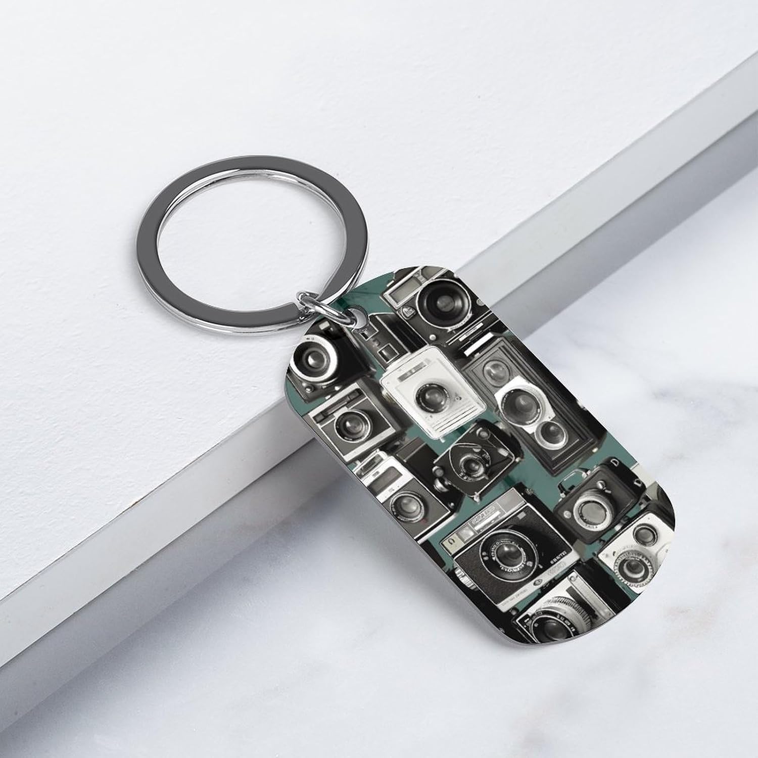 Retro Cool Camera Collection Keychain Stainless Steel Key Chains Personalized Metal Key Rings For Funny Gift Hangings Accessories image 3