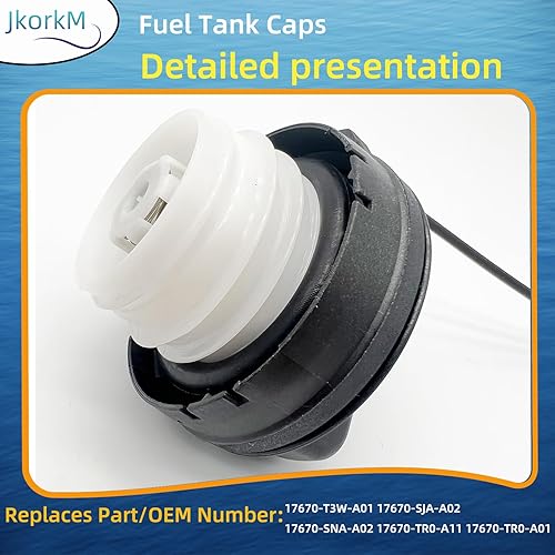 Miniatura 3 de 17670-T3W-A01 Tapa de Gasolina, Tapa de Combustible Compatible para Honda 2008-2017 Accord 2006-2015 Civic 2010-2015 Crosstour 2007-2016 CR-V